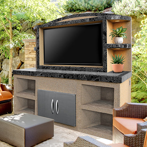 Cal Flame Crystal Outdoor Entertainment Center (ODC-2)