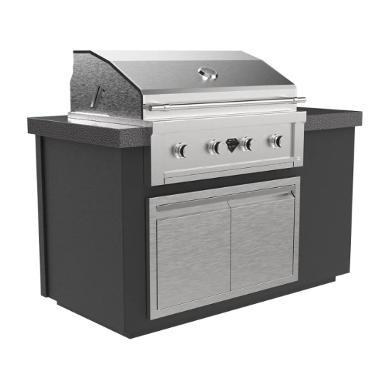 The Outdoor Plus 60" Alta - I - Complete BBQ Island - Powder Coat